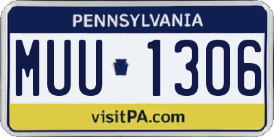 PA license plate MUU1306