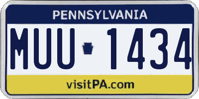 PA license plate MUU1434