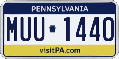 PA license plate MUU1440