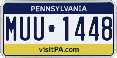 PA license plate MUU1448