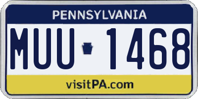 PA license plate MUU1468