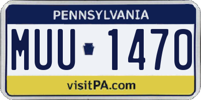 PA license plate MUU1470