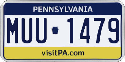PA license plate MUU1479