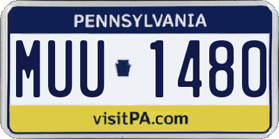 PA license plate MUU1480