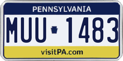 PA license plate MUU1483