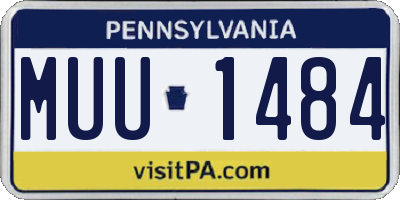 PA license plate MUU1484