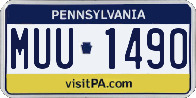 PA license plate MUU1490
