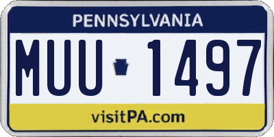 PA license plate MUU1497