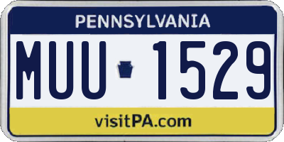 PA license plate MUU1529