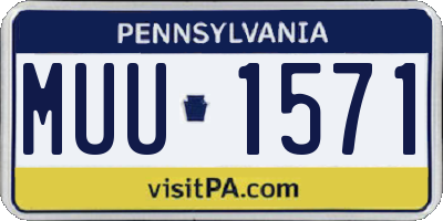 PA license plate MUU1571