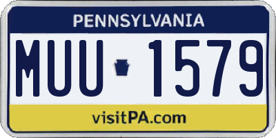 PA license plate MUU1579