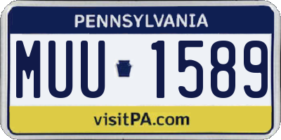 PA license plate MUU1589
