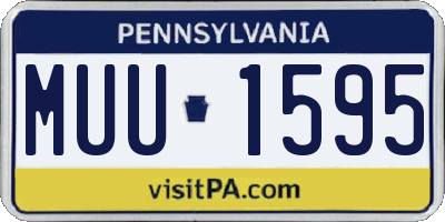 PA license plate MUU1595