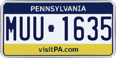 PA license plate MUU1635