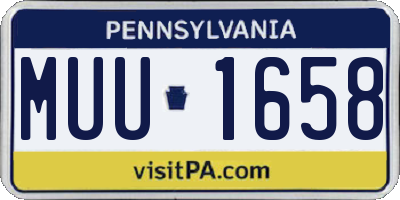 PA license plate MUU1658