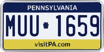 PA license plate MUU1659