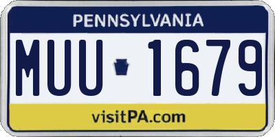 PA license plate MUU1679
