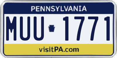 PA license plate MUU1771
