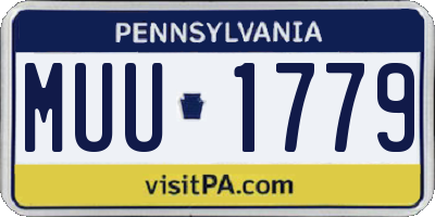 PA license plate MUU1779