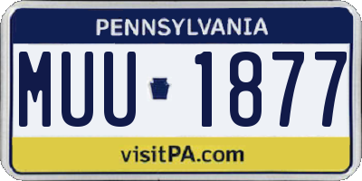 PA license plate MUU1877