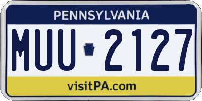 PA license plate MUU2127