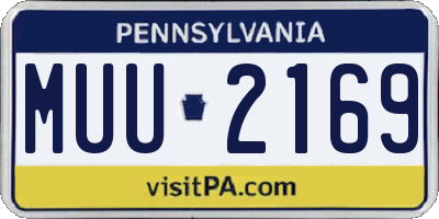 PA license plate MUU2169