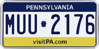 PA license plate MUU2176