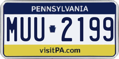 PA license plate MUU2199
