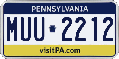 PA license plate MUU2212