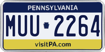 PA license plate MUU2264