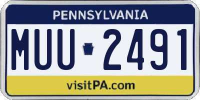 PA license plate MUU2491