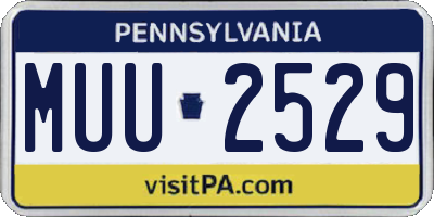 PA license plate MUU2529