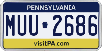 PA license plate MUU2686