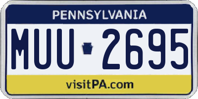 PA license plate MUU2695