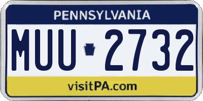 PA license plate MUU2732