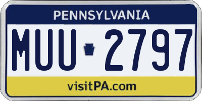 PA license plate MUU2797