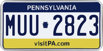 PA license plate MUU2823