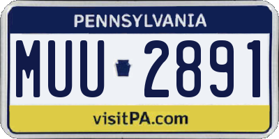 PA license plate MUU2891