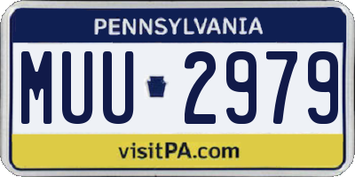 PA license plate MUU2979