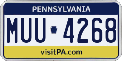 PA license plate MUU4268