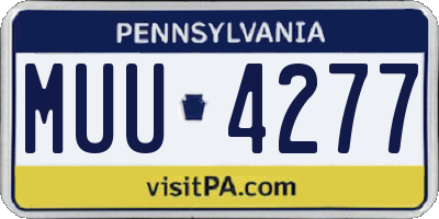 PA license plate MUU4277