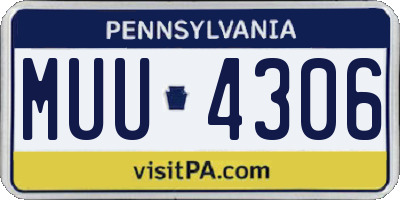 PA license plate MUU4306