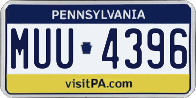 PA license plate MUU4396