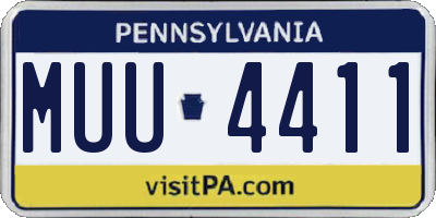 PA license plate MUU4411