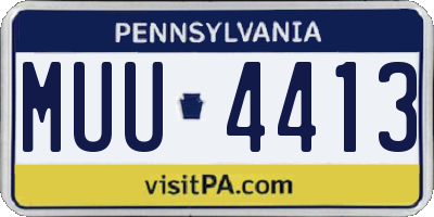 PA license plate MUU4413