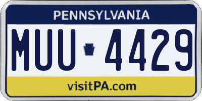 PA license plate MUU4429