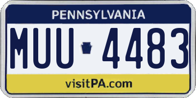PA license plate MUU4483