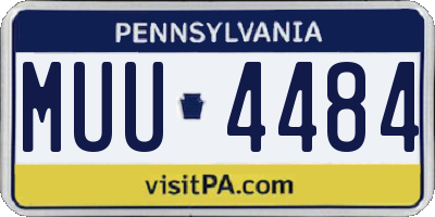 PA license plate MUU4484