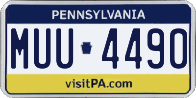 PA license plate MUU4490