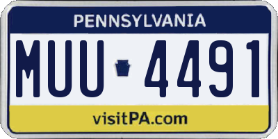PA license plate MUU4491